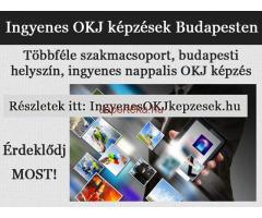 Nappali és esti tagozatos ingyenes OKJ képzések Budapesten