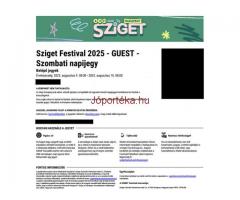 1db Sziget szombati napijegy eladó