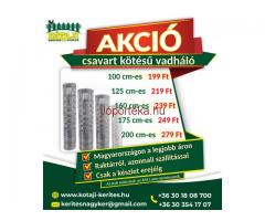 VADHÁLÓ AKCIÓ! Kerítés építés, drótfonat, drótháló, oszlop, kapu, huzal