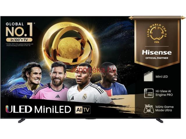 Hisense 85U7Q Pro UHD Smart Miniled TV, sötétszürke, 215
