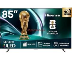 Hisense 85U7Q Pro UHD Smart Miniled TV, sötétszürke, 215