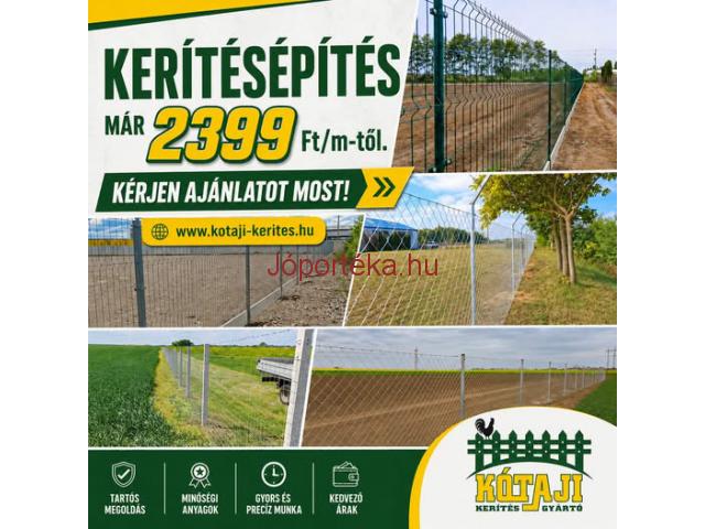 ***KERÍTÉS ÉPÍTÉS ORSZÁGOSAN*** vadháló, drótháló, drótkerítés, kerítéspanel, kapu
