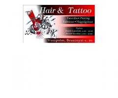 Tattoo& Hair  tetoválás fodrászat minőség megfizethető áron